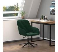 Chaise pivotante de bureau Vert foncé Velours G