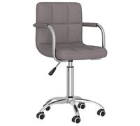 vidaXL Chaise pivotante de salle à manger – tissu crème