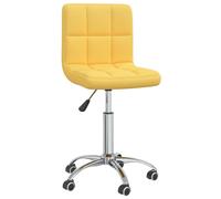 Chaise Pivotante de Salle à Manger Crème Tissu Dîner Cuisine Repas vidaXL