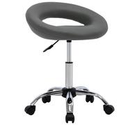 Vidaxl Chaise Pivotante De Salle À Manger Gris Similicuir Gris