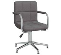 vidaXL Chaise pivotante de salle à manger – Tissu noir