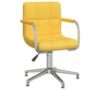 Chaise pivotante de salle à manger Jaune moutarde Tissu