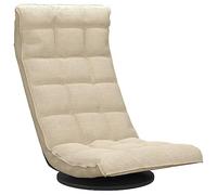 vidaXL Chaise pivotante de sol Tissu crème