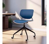 Chaise pivotante de style scandinave, chaise de bureau réglable, assise épaisse et antidéflagrante, idéale for le bureau(Blue)