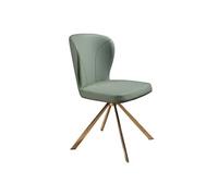Chaise pivotante en simili-cuir vert clair 4183, 49 x 63 x 83 cm -