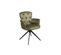 Chaise pivotante en simili-cuir vert foncé 4192, 60 x 63 x 86 cm -