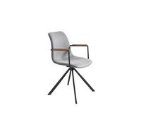 Chaise pivotante en tissu avec pieds en acier 4105C, 50 x 62 x 85 cm. -