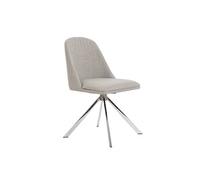 Chaise Pivotante En Tissu Gris Et Acier Gris