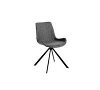 Chaise pivotante en tissu et acier 4071C, 54 x 58 x 82 cm. -