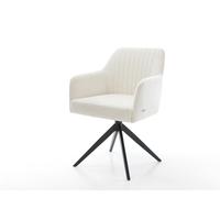 Chaise-pivotante Greg-Flex bouclé doux beige pied croisé large noir pivotement sur 360° fonction bascule resorts ensachés