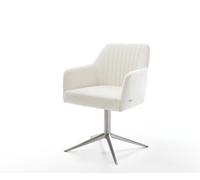 Chaise-pivotante Greg-Flex bou oux beige pied de chaise 4 branches acier inoxydable pivotement sur 360° fonction bascule resorts ensachés