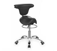 Chaise Pivotante Hydraulique À Roulettes, Chaise Selle Ergonomique, Tabouret À Hauteur Réglable Avec Roulettes, Tabouret De Bar Pivotant(Black)
