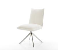 Chaise-pivotante Lelio-Flex bou oux beige pied croisé large acier inoxydable pivotement sur 360° fonction bascule resorts ensachés