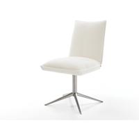 Chaise-pivotante Lelio-Flex bou oux beige pied de chaise 4 branches acier inoxydable pivotement sur 360° fonction bascule resorts ensachés