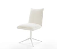 Chaise-pivotante Lelio-Flex bou oux beige pied de chaise 4 branches blanc pivotement sur 360° fonction bascule resorts ensachés