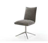 Chaise-pivotante Lelio-Flex bou oux couleur boue pied de chaise 4 branches acier inoxydable pivotement sur 360° fonction bascule resorts ensachés