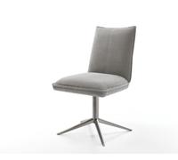 Chaise-pivotante Lelio-Flex tissu structuré doux gris pied de chaise 4 branches grafiete pivotement sur 360° fonction bascule resorts ensachés