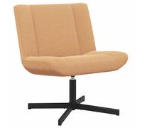 vidaXL Chaise pivotante Rose 63 x 75 x 76 cm Peau de Mouton, Chaise Pivotante Élégante, Design Moderne, Siège Rotatif à 360 Degrés, Salon Confortable, Sièges Intérieurs Fonctionnels, Mobilier Chic