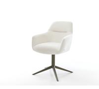 Chaise-pivotante Pejo-Flex bou oux beige pied de chaise 4 branches aspect titane pivotement sur 360° fonction bascule resorts ensachés