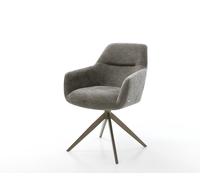 Chaise-pivotante Pejo-Flex bou oux couleur boue pied croisé large aspect titane pivotement sur 360° fonction bascule resorts ensachés