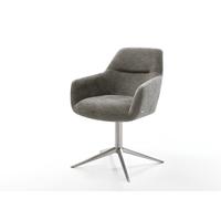 Chaise-pivotante Pejo-Flex bou oux couleur boue pied de chaise 4 branches acier inoxydable pivotement sur 360° fonction bascule resorts ensachés