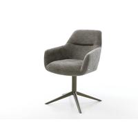 Chaise-pivotante Pejo-Flex bou oux couleur boue pied de chaise 4 branches aspect titane pivotement sur 360° fonction bascule resorts ensachés