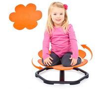 Chaise pivotante pour enfants autistes, base antidérapante, siège rotatif sensoriel pour enfants, entraînement et coordination du corps (orange)