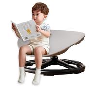 Chaise Pivotante pour Enfants Autistes, Chaise Pivotante Sensorielle pour Enfants avec Poignée De Sécurité Et Conception Antidérapante, Base Métallique Robuste pour Les Tout-Petits Atteints D'au Gray
