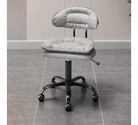 Chaise pivotante réglable moderne avec dossier de siège en cuir et repose-pieds parfaits pour la technologie des ongles de studio et tabouret de roulement à profil bas pour le confort et le style,