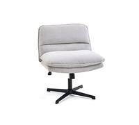 Chaise pivotante Schneidersitz / Fauteuil lounge Criss Cross 20 Tissu gris clair
