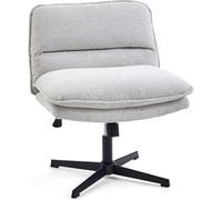 Chaise pivotante Schneidersitz / Fauteuil lounge Criss Cross 20 Tissu gris clair