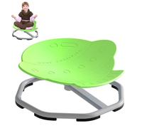 Chaise pivotante sensorielle antidérapante pour enfants autistes, s'asseoir et faire tourner la coordination du corps (vert)