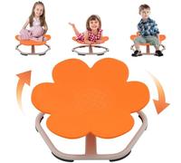 Chaise Pivotante Sensorielle pour Enfants, 360° Carrousel Chaise Pivotante Autisme avec Base en Métal Antidérapante, Fauteuil Sensoriel Autisme, Entraînement à la Coordination Corporelle, Orange