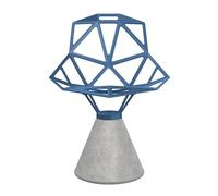 Chaise pivotante socle en cément Chair One titanium and polyester fluorinated lacquered