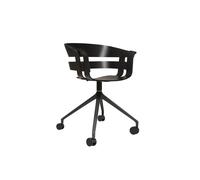 Chaise Pivotante Wick à Roulettes Design House Stockholm Noir/ Gris