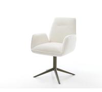 Chaise-pivotante Zoa-Flex bou oux beige pied de chaise 4 branches aspect titane pivotement sur 360° fonction bascule resorts ensachés