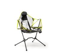 InnovaGoods - Chaise de Camping Pliante Ultralégère, Confort Inclinable, Polyvalente pour Plein Air, Porte-Gobelet et Sac de Transport, Vert et Noir, Aluminium, 1