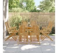 Vidaxl Chaises Pliables De Jardin Lot De 8 46x66x99 Cm Bambou