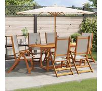Vidaxl Chaises Pliables De Jardin Lot De 4 Bois D'acacia Et Textilène