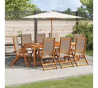 Chaises pliables de jardin lot de 2 bois d acacia et textilène