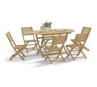 Vidaxl Chaises Pliables De Jardin Lot De 6 Bois Massif D'acacia