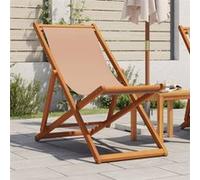 Chaise Pliable de Plage Tissu et Cadre en Bois Bleu Camping Jardin vidaXL