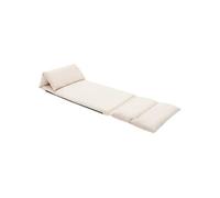 vidaXL Chaise pliable de sol Crème Microfibre