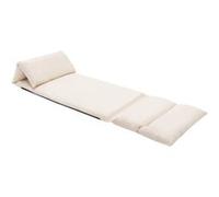 Vidaxl Chaise Pliable De Sol Crème Microfibre
