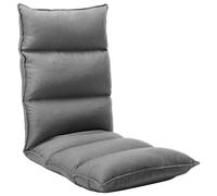 vidaXL Vloerstoel inklapbaar tissu gris clair Gris clair G
