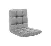 Chaise pliable de sol Gris clair Microfibre