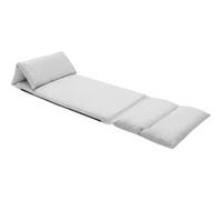 Vidaxl Chaise Pliable De Sol Gris Clair Microfibre Gris