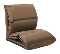 vidaXL Chaise pliable de sol Taupe Microfibre