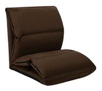 vidaXL Chaise pliable de sol Marron Microfibre