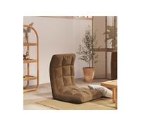 Vidaxl Chaise Pliable De Sol Marron Tissu Marron